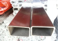 Semi Smooth Square Section Steel Tube , ASTM T304 Stainless Steel Tube Dull Grey Finish